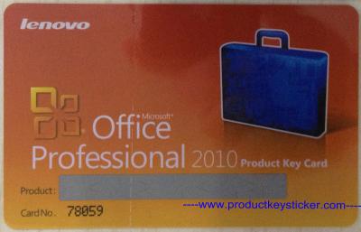 China microsoft Office Professional 2010 lenovo key card Utility Software, Office 2010 Lenovo Card for sale