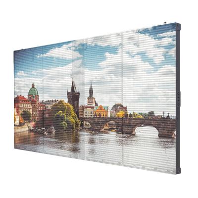 China Indoor Manufacturer Full Color See Through P10.4 Indoor / Semi Outdoor Transparent Rental Led Display Video Wall for sale