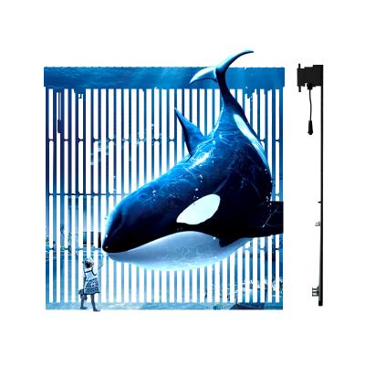 China P3.91 Waterproof Glass Wall Led Screen Transparent Screen Led Wall Outdoor Transparent Led Display Screen for sale