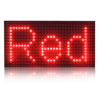 China Waterpoof outdoor led display P10 red color taxi sign board led screen billboard monochrome led display module for sale