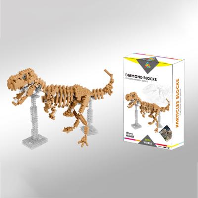 China Construction Toy Horizontal Plane Toys YZ-Diamond Blocks 66506 Dinosaurs Skeleton Plastic Building Block for sale