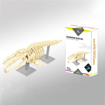 China Construction Toy Horizontal Plane Toys YZ-Diamond Blocks 66504 Sharks Skeleton Plastic Building Block for sale