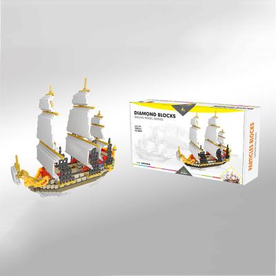 China Construction Toy Horizontal Plane Toys YZ-Diamond Blocks Sailing Boat Plastic Building Block 66501 for sale