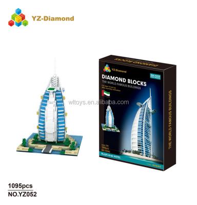 China Building Toy Horizontal Plane Toys YZ-Diamond Blocks YZ052 Burj Al Arab Hotel Plastic Building Block Educational Toy for sale