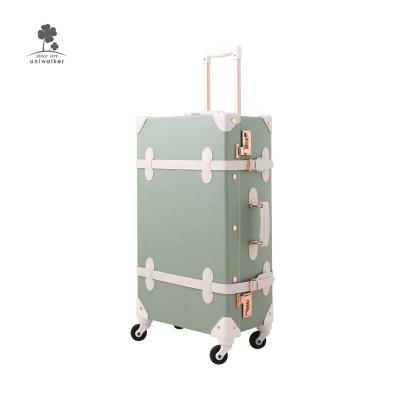 China 2020 New High Quality Fashion Design PU Women Vintage Suitcase Sets for sale