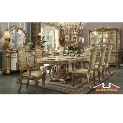 China Longhao adjustable luxury furniture dining room furniture wooden carving set (the other) for sale