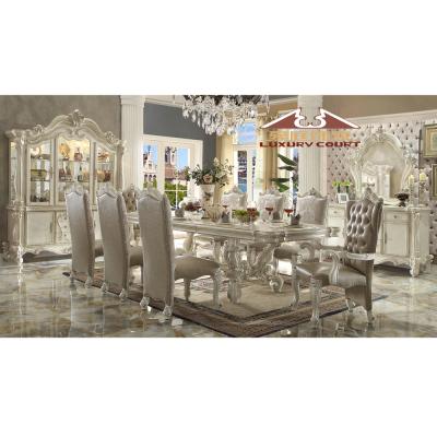 China (Other)Longhao Adjustable 2021 Hot Sale Classic Luxury Dining Table Sets Dining Room Sets for sale