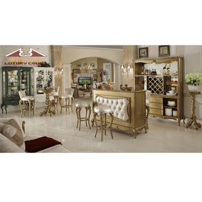 China (Other)Longhao factory price adjustable luxury home living room storage furniture wine cabinet and bar table set for sale