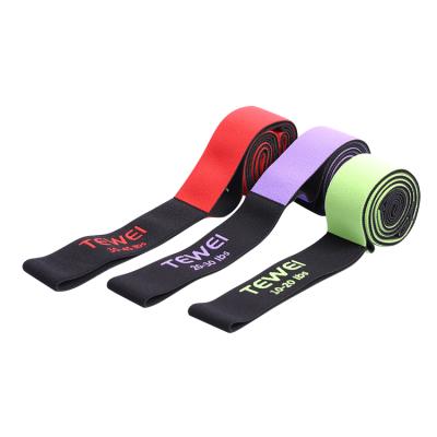 China Custom Nylon Elastic Yoga Resistance Bands Set For Pull Up Elastic Workout Body Bands Yoga Stretch Fitness Bands for sale