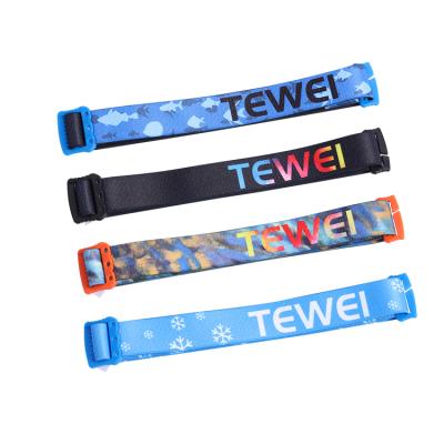 China Low MOQ Elastic Custom Logo Printing Polyester Head Band Adjustable Soft Strap For Headlight for sale