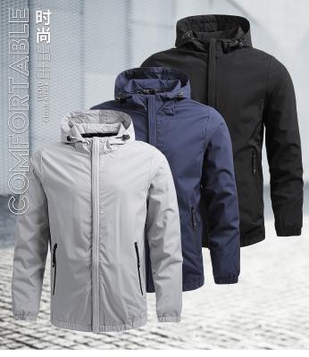 China OEM Anorak White QUICK DRY Zip Up Hooded Sweatshirt Jacket Men's Sports Outdoors Custom Men's Jackets Hoodies for sale