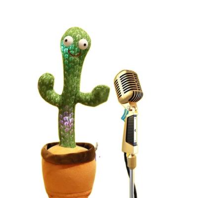 China Sing cactus dancing plush the total toy that can sing, dance and record for sale