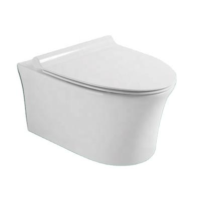 China OEM Desgin Luxury White Modern Bathroom Hidden Toilet Ceramic Chinese Rimless Cistern Wall Mounted Toilet for sale