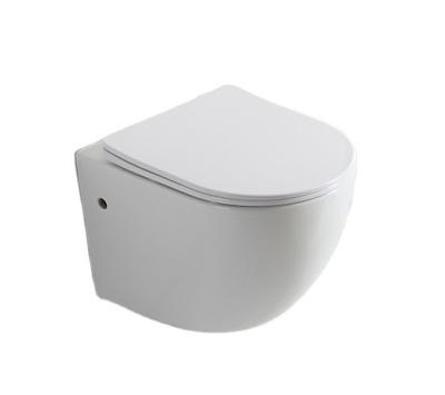 China Wall Mounted Luxury Modern Bathroom Ware Cistern OEM Rimless Ceramic Sanitary Hidden Wall Hung Toilet for sale