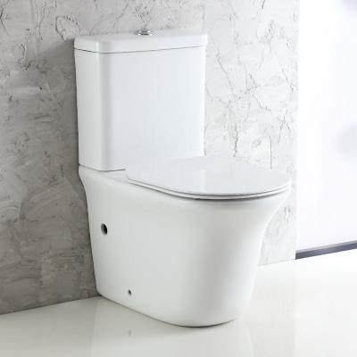 China Modern Hidden Ceramic Chinese Bathroom Desgin Toilet Two Piece Tank Rimless for sale