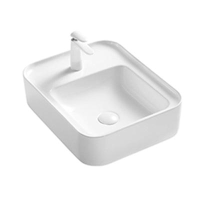 China Easy Clean Chinese Factory Qualified Ceramic Sanitary Ware Modern Design Bathroom Rectangular Wash Basin for sale