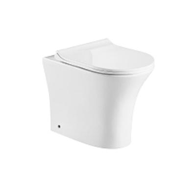 China Automatic Operation Popular Bathroom Sanitaryware PP/UF Cover Rimless Floor Standing One Piece Toilet for sale