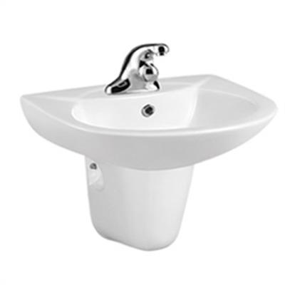 China New Design Semi Waist Dummy Classical Bathroom Washing Easy Clean Pedestal Sink for sale