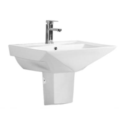 China Mannequin Rectangular Bathroom Washing Easy Clean Wall Hung Pedestal Wash Basin for sale