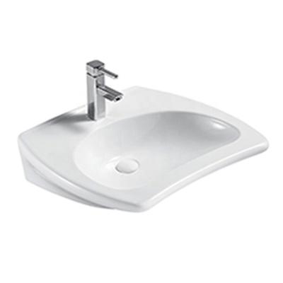 China Easy Clean Chinese Factory Qualified Ceramic Sanitary Ware Fancy Bathroom Handicape Irregular Basin for sale