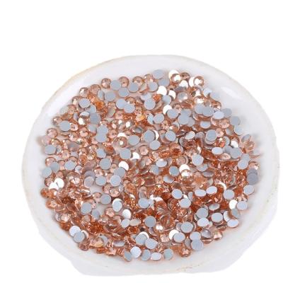 China Best Selling Glass Crystal Ab Flatback Rhinestones Multi Colors Flatback Rhinestones For Wedding Dress Nails Bags for sale