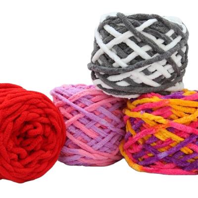 China Factory Sale Anti-static Chunky Crochet Yarn Knitting Woven Core MULTICOLORED Blanket Line Ice Band Yarn for sale