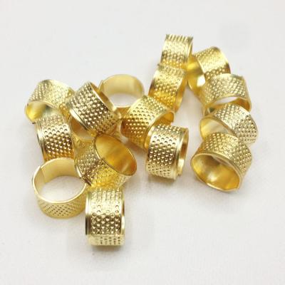 China Used For Sewing Wholesale Good Quality Ring Sewing Accessory Sewing Thimble Single Gold Thick for sale