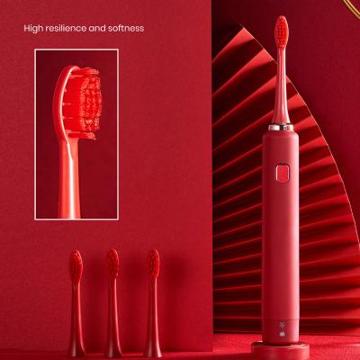 China Various Colors And 5 Patterns High Vibration Speed ​​Red Black Eraser Care Clean White Sensitive Polish Electric Toothbrush For Adult for sale