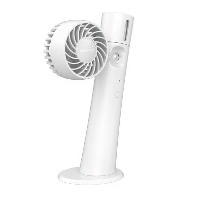 China No noise problem even closed to the ears. 2022 New Arrival Turbo Portable Desktop Hand Holding USB Rechargeable Mini Fan With Water Humidifier Sprayer for sale