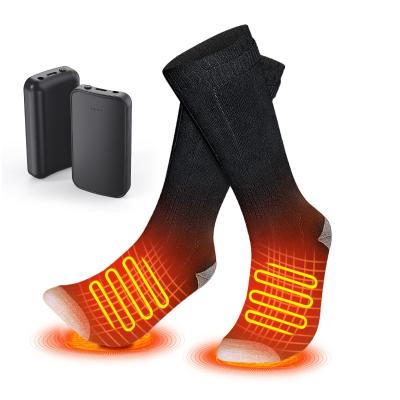 China QUICK DRY Unisex Sports Slouch Electric Heating Men Women Logo Tennis Socks Custom Made Heated Socks For Kids for sale