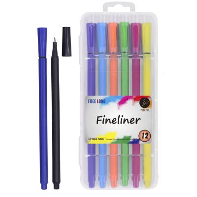 China New Best Seller Natural Color Pen 12 Colors Fineliner Water Color Pen for sale