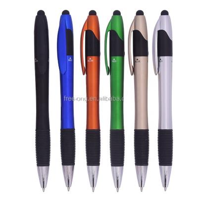 China High Quality Customizable Ballpoint Pen 3 Color Ball Pen Refills Inside Stylus Ballpoint Eco-Friendly Pen for sale