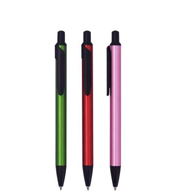 China Wholesale Custom Logo Ballpoint Pen Black Plastic Eco-Friendly Cut Ballpoint Pen Metal Stylish Ball Pen for sale