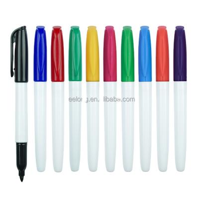 China Factory Supply High Quality Eco-Friendly Custom Promotional Solid Colored Cap 10 Color Stationery Blank Board Marker for sale