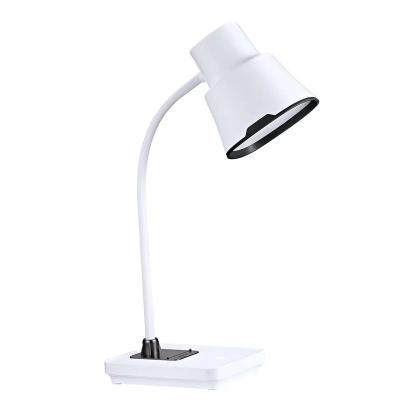 China Touch dimming color tempering New Design White Night Light Table Lamp with Phone Display Rack for Reading Study and Work for sale