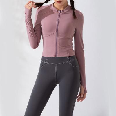 China Durable Custom Riding Sports Tops Womens Long Sleeved Equestrian Clothes Fitness Outwear Tight Jackets Riding Shirts For Women for sale