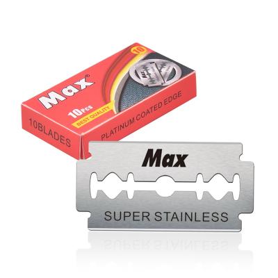 China Sweden Brand Stainless Steel Double Edge Blade Max Edge Razor Blades Double Shaving Safety Blade for sale