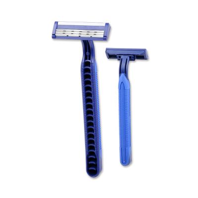 China Triple Handle 3 Blade Straight Rubber Blade Disposable Shaving Razor for sale