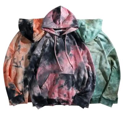 China Other Custom men's New style tie-dye hooded sweatshirt Autumn/Winter casual pullover Men's graphic dyed hoodie for sale