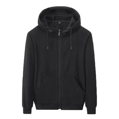 China Other Wholesale autumn/winter cotton hoodie pocket zipper Men's casual oversized sports fit solid color pullover hoodie for sale