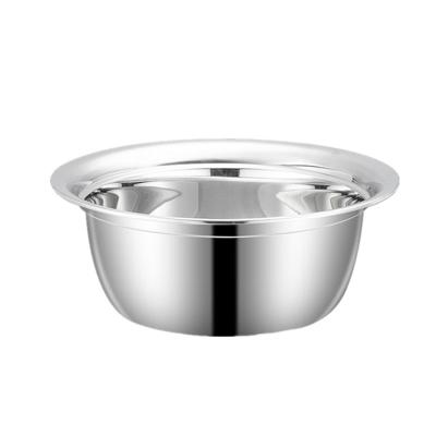 China Sustainable High Quality Stainless Steel Sieve And Bowl Set Rice Blanching Sieve Basin For Kitchen for sale