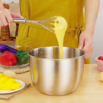 China Sustainable Wholesale 5 PCS 304stainless Steel Salad Mixing Bowl Set With Filter Wash Basin For Kitchen for sale