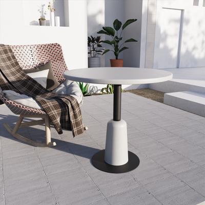 China Hot sale GRC style coffee table material modern outdoor round table concrete coffee table for sale