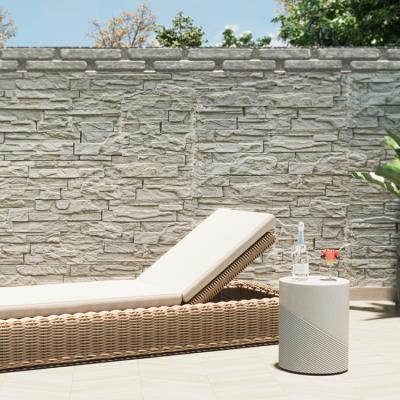 China GRC Material Unique Indoor Outdoor Coffee Table Cylindrical Minimalist Design With Concrete Patterns Side Table for sale