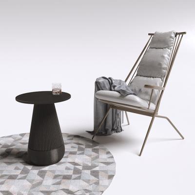 China GRC Material Unique Outdoor Garden Furniture Black Or White Concrete Coffee Table Set For Cafe for sale