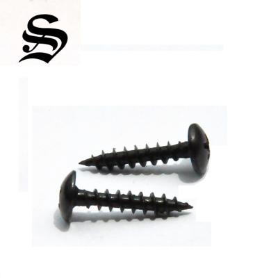 China Taiwan Manufacturer Zinc Mushroom Steel Black Head Coarse Mushroom Thread Tapping Screw for sale