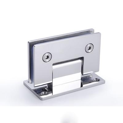 China New Modern Bathroom Glass Clamp Bright Stainless Steel Fix Clip 90 Degree Glass Door Fixing Clip Hinge for sale