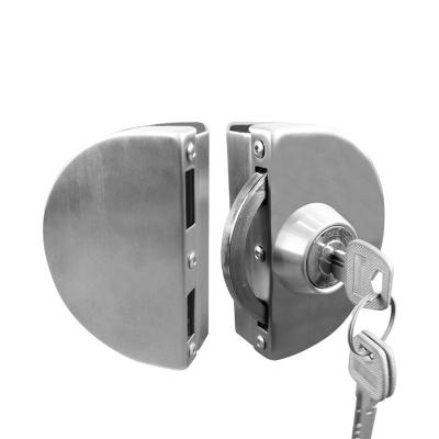 China China factory price normal double door handle or computer keys main side glass lock for sale