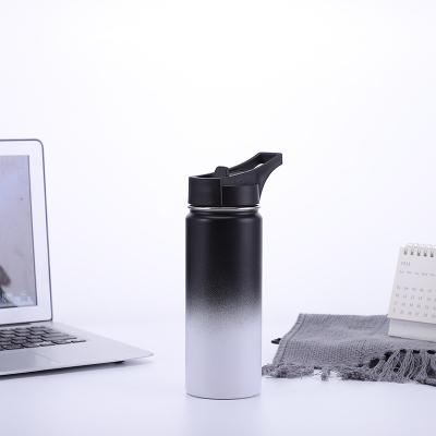 China Sustainable Double Wall Vacuum Insulated Travel Coffee Mug Tumbler Stainless Steel Tumbler Cup Mug With Straw for sale