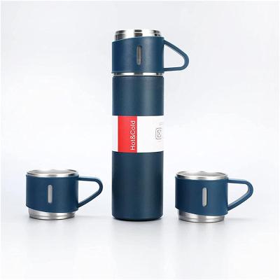 China Sustainable Corporate Business Stainless Steel Vacuum Flask Cup Gift Set Vacuum Flask Set for sale